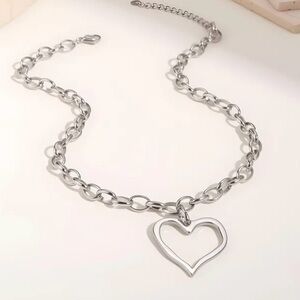 Silver Heart Pendant Necklace